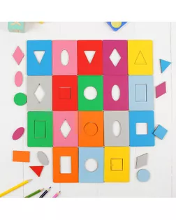 Досочки Сегена, крашеные, 18 шт., размер досочки: 7 × 9,5 см арт. СМЛ-98514-3-СМЛ0001187582