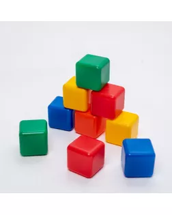 Набор цветных кубиков, 9 штук, 4 × 4 см арт. СМЛ-42086-1-СМЛ0001200600
