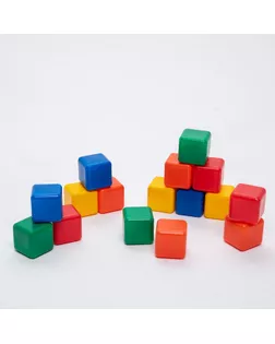 Набор цветных кубиков, 16 штук, 4 × 4 см арт. СМЛ-42087-1-СМЛ0001200602