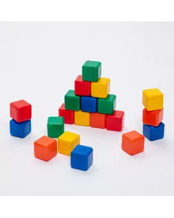 Набор цветных кубиков, 20 штук, 4 × 4 см арт. СМЛ-42088-1-СМЛ0001200603