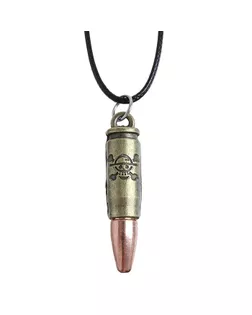 Кулон мужской "Пуля", цвет золотой в чернёном серебре, 42 см арт. СМЛ-711-1-СМЛ1201388
