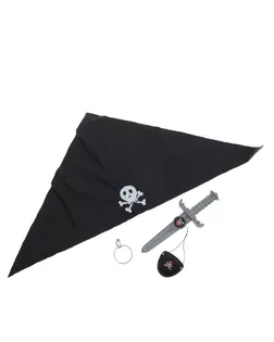 Набор пирата «Черная бандана», 4 предмета арт. СМЛ-52350-1-СМЛ0000120412