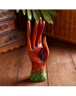 Подставка для колец "Рука роспись мехенди" арт. СМЛ-22040-1-СМЛ1208768