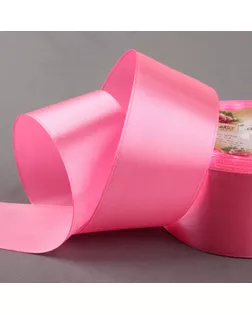 Лента атласная, 40 мм × 23 ± 1 м, цвет ярко-розовый №05 арт. СМЛ-95695-4-СМЛ0001218307