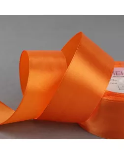 Лента атласная, 40 мм × 23 ± 1 м, цвет тыквенный №24 арт. СМЛ-95745-4-СМЛ0001218360