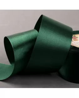 Лента атласная, 50 мм × 23 ± 1 м, цвет тёмно-зелёный №49 арт. СМЛ-95718-3-СМЛ0001218413