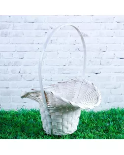 Корзина плетёная, бамбук, белая арт. СМЛ-104741-1-СМЛ0001224606