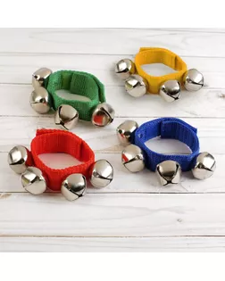 Браслет-погремушка с бубенцами, цвета МИКС арт. СМЛ-55815-1-СМЛ0000124477