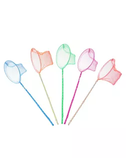 Сачок детский, бамбуковая ручка в горох 60 см, d=25 см, цвета МИКС арт. СМЛ-148890-1-СМЛ0000125756