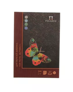 Планшет для пастели А4, 20 листов «Палаццо. Бабочка», 4 цвета, блок 200 г/м² арт. СМЛ-185545-1-СМЛ0001278147