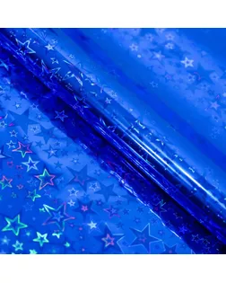 Бумага голографическая "Звездопад", цвет синий, 70 х 100 см арт. СМЛ-60988-1-СМЛ0000128601