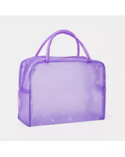 Косметичка на молнии, с ручками, цвет фиолетовый арт. СМЛ-244426-2-СМЛ0000130776