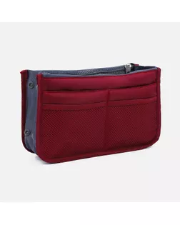 Косметичка-органайзер на молниях, цвет бордовый арт. СМЛ-261407-1-СМЛ0000130847