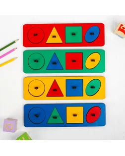 Рамки-вкладыши М. Монтессори «Геометрические фигуры» МИКС арт. СМЛ-42537-1-СМЛ0001355515