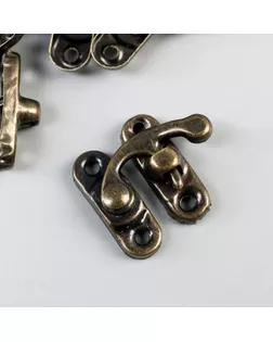 Замок металл для шкатулки "Классика" (набор 10 шт) 2,4х2,2х0,5 см арт. СМЛ-203344-1-СМЛ0001364552