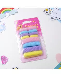 Резинки для волос "Махрушка" (набор 12 шт.), нежное ассорти арт. СМЛ-20272-5-СМЛ0001367674