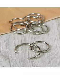 Кольцо для карниза, d = 28/33 мм, 10 шт, цвет серебряный арт. СМЛ-36-6-СМЛ1398575