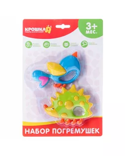 Набор погремушек «Ёжик и птичка», 2 шт. арт. СМЛ-95237-1-СМЛ0000142435