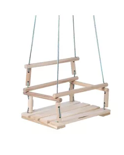 Качели детские подвесные, деревянные, сиденье 30×40см арт. СМЛ-105039-1-СМЛ0001456391
