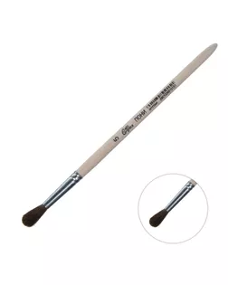 Кисть Пони круглая № 5 (диаметр обоймы 5 мм; длина волоса 20 мм), деревянная ручка, Calligrata арт. СМЛ-203311-1-СМЛ0001461427