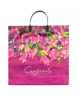 Пакет "Колокольчики", полиэтиленовый с пластиковой ручкой, 38 х 35 см, 90 мкм арт. СМЛ-42968-1-СМЛ0001464565