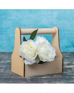 Кашпо деревянное Стелла Моно, с ручкой, натуральный Дарим Красиво арт. СМЛ-97572-1-СМЛ0001490745