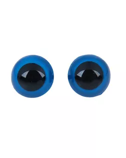Глаза винтовые с заглушками, полупрозрачные, цв.голубой, размер 1 шт д.2 см арт. СМЛ-1342-1-СМЛ1502757