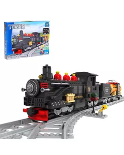 Конструктор «Классический паровоз», 586 деталей арт. СМЛ-44492-1-СМЛ0001552120