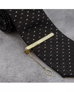 Зажим для галстука стальной "Классический" галка, цвет золото арт. СМЛ-37079-1-СМЛ0001618044