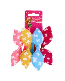 Резинка для волос "Весёлые ушки" (набор 4 шт.), бантики, микс арт. СМЛ-1938-1-СМЛ1748610