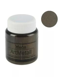 Краска акриловая Metallic 80 мл WizzArt Золото черное металлик WM14.80 арт. СМЛ-173083-1-СМЛ0001801877