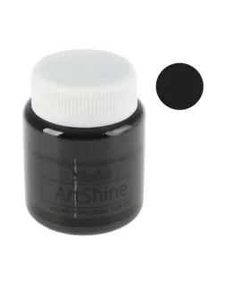 Краска акриловая Shine, 80 мл, WizzArt, чёрный глянцевый арт. СМЛ-173109-1-СМЛ0001801920