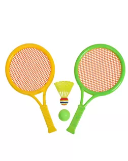 Набор ракеток «Отбей мяч»: 2 ракетки, 1 мяч, 1 волан арт. СМЛ-148055-1-СМЛ0000182692