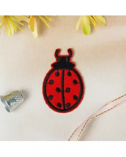 Термоаппликация «Божья коровка», 5,7 × 3,5 см, цвет красный арт. СМЛ-2170-1-СМЛ1876752