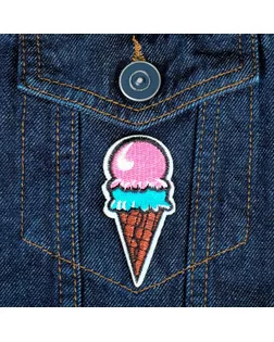 Термоаппликация «Мороженое», 7,2 × 3,5 см, разноцветная арт. СМЛ-2196-1-СМЛ1876883