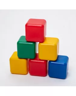 Набор цветных кубиков, 6 штук, 12 х 12 см арт. СМЛ-111281-6-СМЛ0001930538