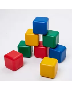 Набор цветных кубиков, 8 штук, 12 х 12 см арт. СМЛ-111281-4-СМЛ0001930539