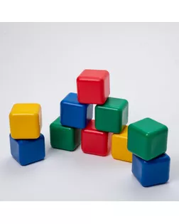 Набор цветных кубиков, 10 штук 12 × 12 см арт. СМЛ-106333-1-СМЛ0001930541