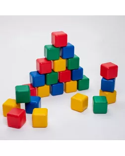 Набор цветных кубиков, 25 штук, 12 × 12 см арт. СМЛ-106334-1-СМЛ0001930547