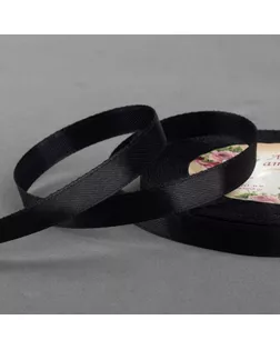 Лента атласная, 10 мм × 23 ± 1 м, цвет чёрный №39 арт. СМЛ-96058-3-СМЛ0001961204