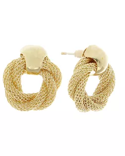 Серьги металл "Круги переплетение", цвет золото арт. СМЛ-20305-2-СМЛ0196180