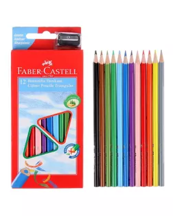 Карандаши 12 цветов Faber-Castell ECO 1205 7/2.8 мм, трёхгранный корпус, с точилкой арт. СМЛ-173191-1-СМЛ0001986263