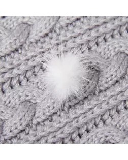 Помпон из натурального меха норки, размер 1 шт: 2,5 см, цвет белый арт. СМЛ-40965-1-СМЛ0001999240