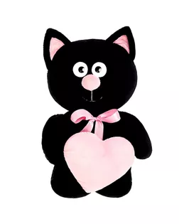 Мягкая игрушка «Котик с сердцем», цвет серый, 30 см арт. СМЛ-100504-2-СМЛ0002057691
