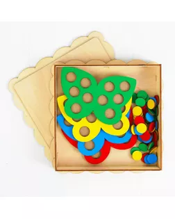 Мозаика «Бабочки», 4 бабочки, 40 кружков d= 2 см арт. СМЛ-45480-1-СМЛ0002070022