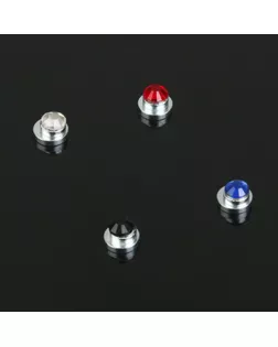 Пирсинг в нос (набор 12шт) "Стразинка" на магните, d=0,4 см, цвет МИКС в серебре арт. СМЛ-32420-1-СМЛ2098640