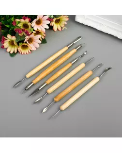 Инструменты для творчества (набор 6 шт) дерево, металл 17 см арт. СМЛ-30645-1-СМЛ2107522