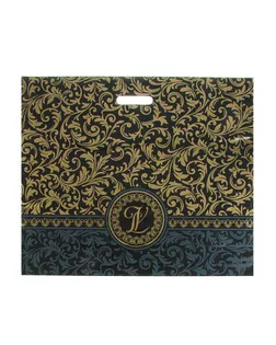 Пакет "Версаль" чёрный, полиэтиленовый с вырубной ручкой, 50 х 60 см, 70 мкм арт. СМЛ-45353-1-СМЛ0002111370