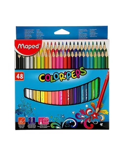 Карандаши трёхгранные, 48 цветов, Maped Color Peps, ударопрочный грифель арт. СМЛ-173220-1-СМЛ0002143708