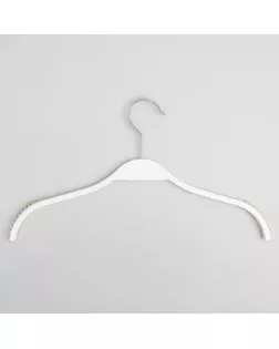 Вешалка-плечики для одежды, размер 40-44, антискользящие плечики, цвет белый арт. СМЛ-173375-1-СМЛ0002291935
